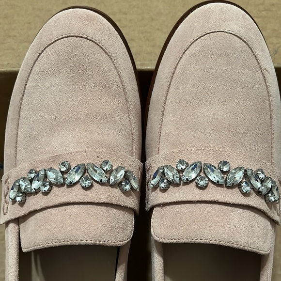 Vionic Gem Bedazzled Blush Pink Loafers - Picture 9 of 12